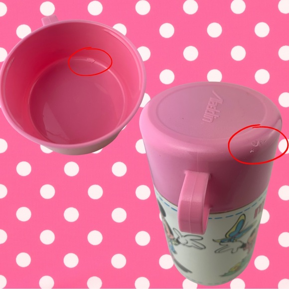 THERMOS ONLY! Vintage 80’s Walt Disney pink Minnie Mouse Aladdin Thermos 8oz - Picture 3 of 4